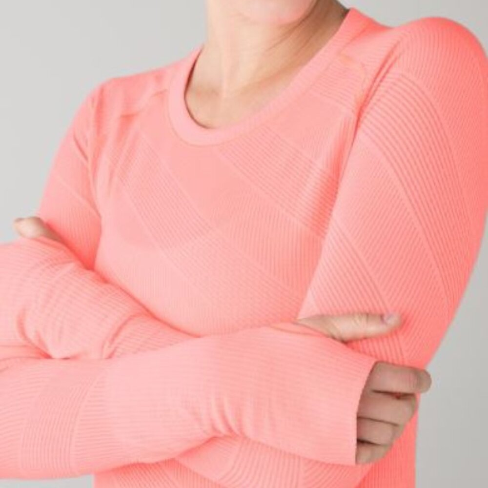 LULULEMON| Swiftly Tech Long Sleeve Crew SZ 6 in Heathered Grapefruit